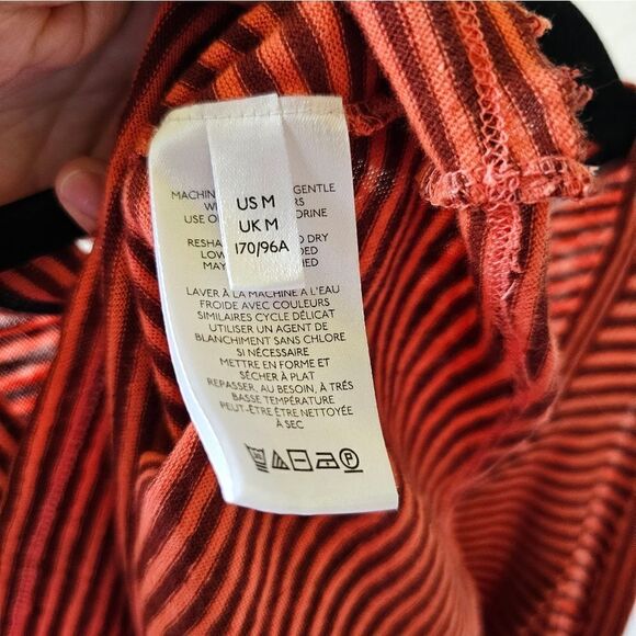 Anthropologie Pilcro Ashton Orange And Red Striped Tank Size Medium - Picture 4 of 8